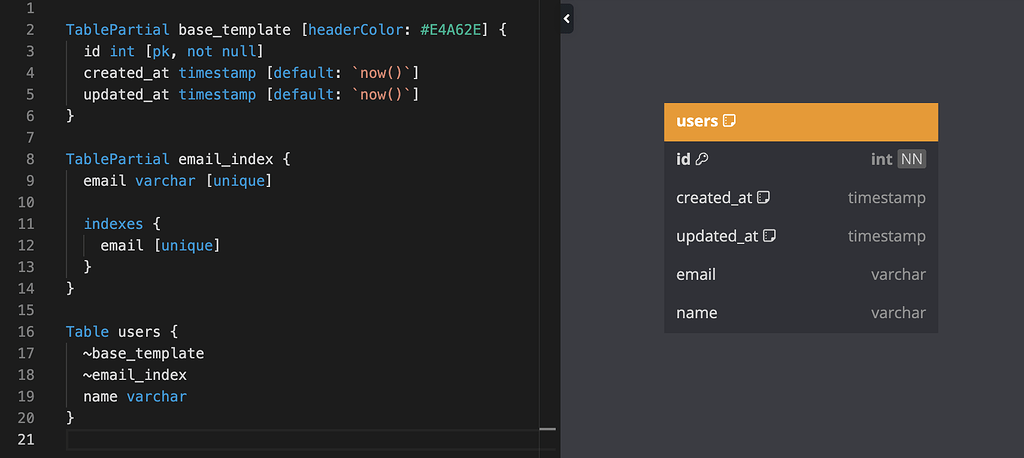 Extend Import Introducing DBML TablePartial — Reuse Fields, Reduce Repetition - News ...